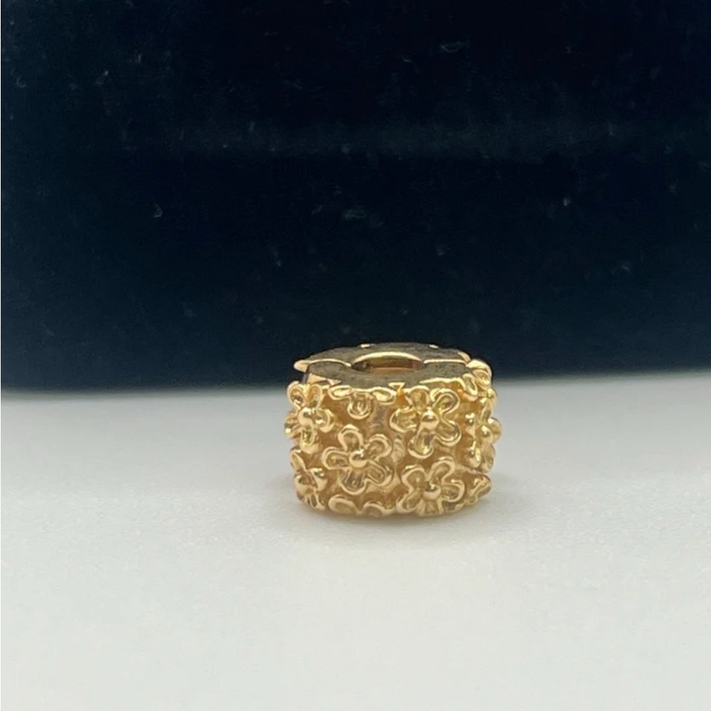 Reserved PANDORA 14K Yellow Gold Golden Flowers Clip Charm